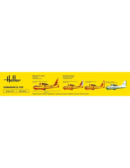 Maquette avion Canadair Cl 1:72 - Starter Kit - Heller 56373