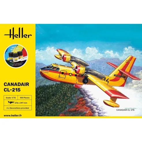 Maquette avion Canadair Cl 1:72 - Starter Kit - Heller 56373