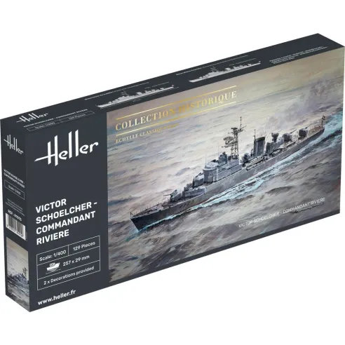 Maquette bateau Victor Schoelcher - Commandant Riviere 1:400 - Heller 81015