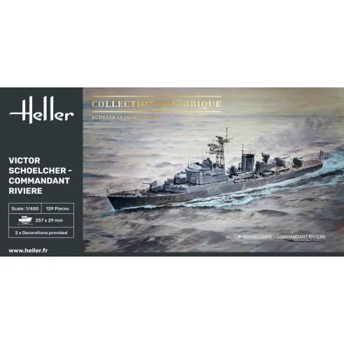 Maquette bateau Victor Schoelcher - Commandant Riviere 1:400 - Heller 81015