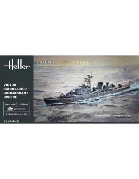Maquette bateau Victor Schoelcher - Commandant Riviere 1:400 - Heller 81015 Maquette bateau Victor Schoelcher - Commandant Riviere 1:400 - Heller 81015