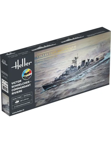 Maquette bateau Victor Schoelcher - Commandant Riviere 1:400 - Starter Kit - Heller 57015 Maquette bateau Victor Schoelcher - Commandant Riviere 1:400 - Starter Kit - Heller 57015