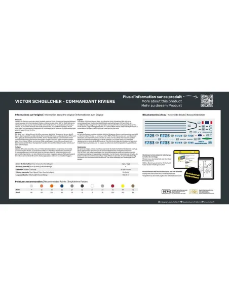 Maquette bateau Victor Schoelcher - Commandant Riviere 1:400 - Starter Kit - Heller 57015 Maquette bateau Victor Schoelcher - Commandant Riviere 1:400 - Starter Kit - Heller 57015