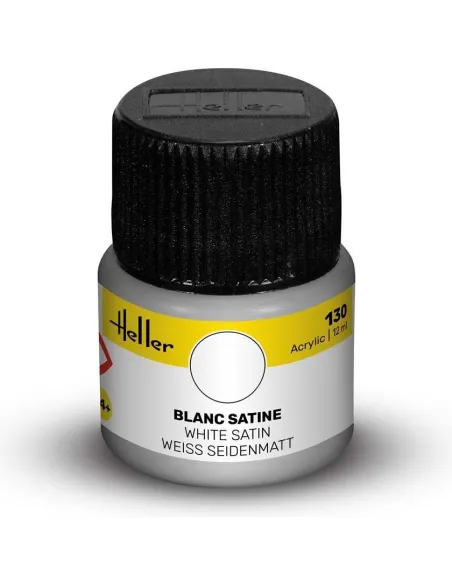 Peinture Acrylique 130 blanc satine 12ml - Heller 9130 Peinture Acrylique 130 blanc satine 12ml - Heller 9130