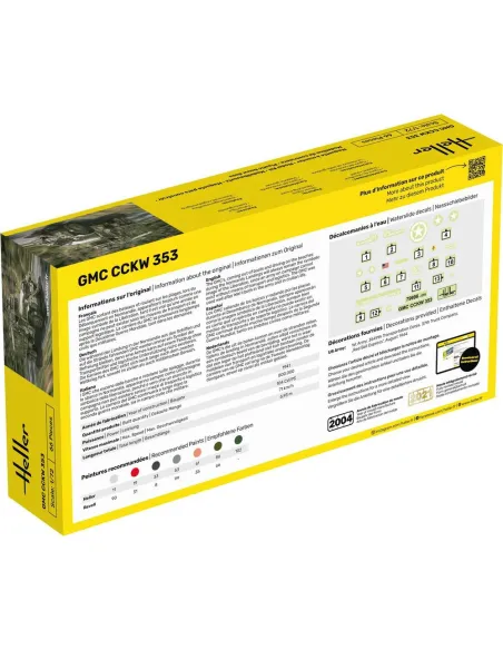 Maquette militaire Gmc Cckw 352 1/72 - Starter Kit - Heller 56996