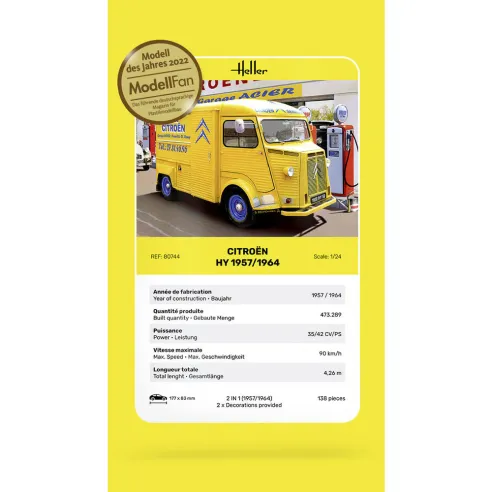 Maquette véhicule Citroen Hy 57/64 Service Citroen 1:24 - Heller 80744