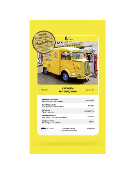 Maquette véhicule Citroen Hy 57/64 Service Citroen 1:24 - Heller 80744