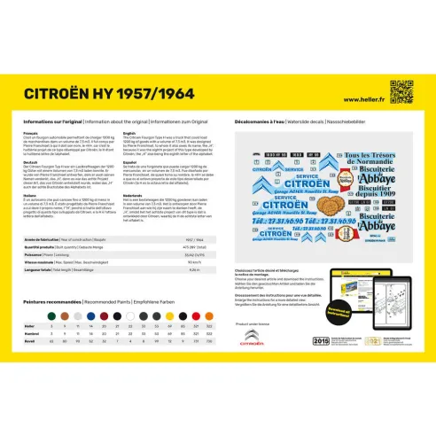 Maquette véhicule Citroen Hy 57/64 Service Citroen 1:24 - Heller 80744
