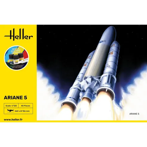 Maquette fusée Ariane 5 1:125 - Starter Kit - Heller 56441