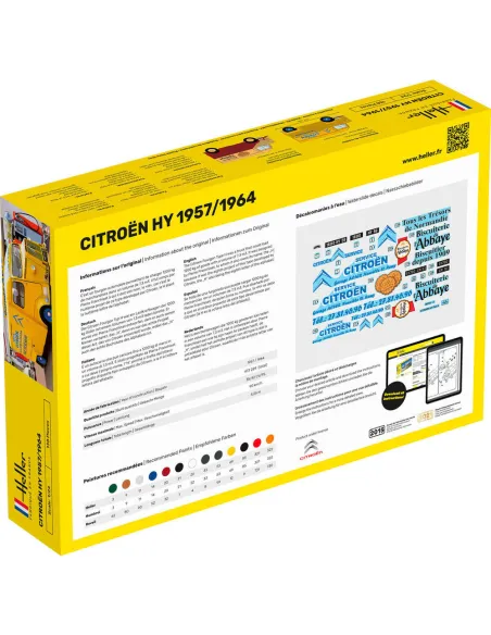 Maquette véhicule Citroen Type H 2 decorations 1:24 - Starter Kit - Heller 56744