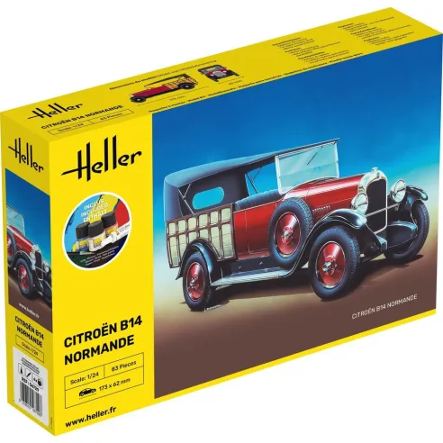 Maquette voiture Citroen B14 Normande 1:24 - Starter Kit - Heller 56729