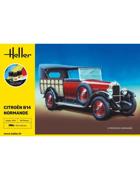 Maquette voiture Citroen B14 Normande 1:24 - Starter Kit - Heller 56729