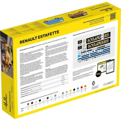 Maquette véhicule Renault Estafette New Mould 1:24 - Starter Kit - Heller 56743