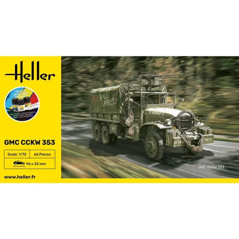 Maquette militaire Gmc Cckw 352 1/72 - Starter Kit - Heller 56996