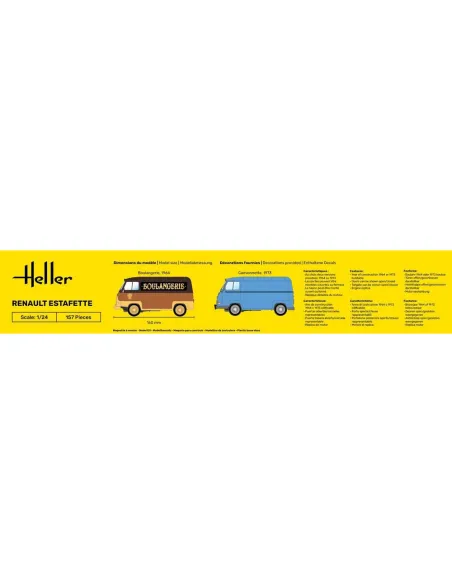 Maquette véhicule Renault Estafette New Mould 1:24 - Starter Kit - Heller 56743