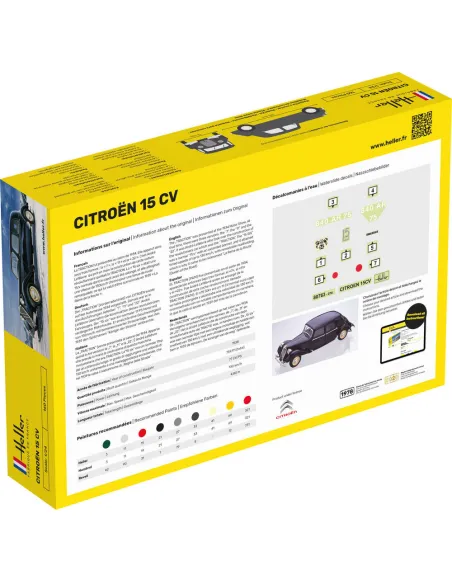 Maquette voiture Citroen 15 Cv 1:24 - Heller 80763