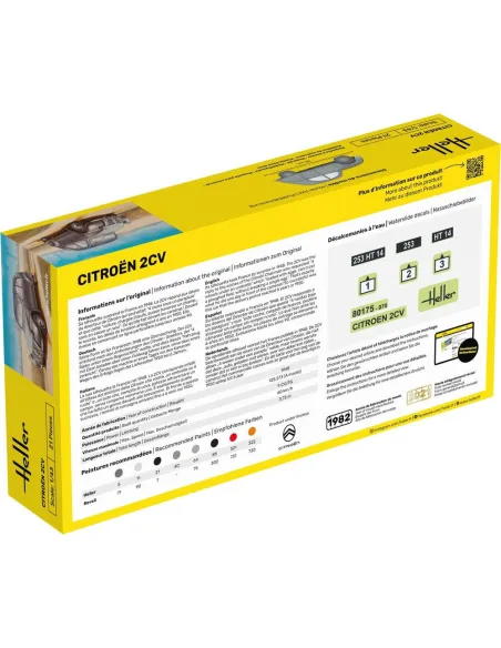 Maquette voiture Citroen 2 Cv 1:43 - Heller 80175