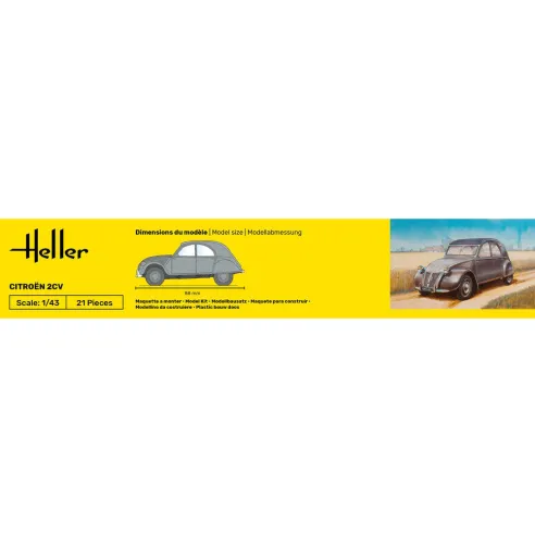 Maquette voiture Citroen 2 Cv 1:43 - Heller 80175