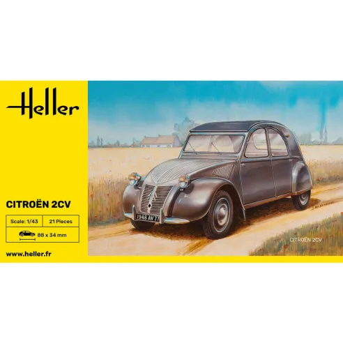 Maquette voiture Citroen 2 Cv 1:43 - Heller 80175
