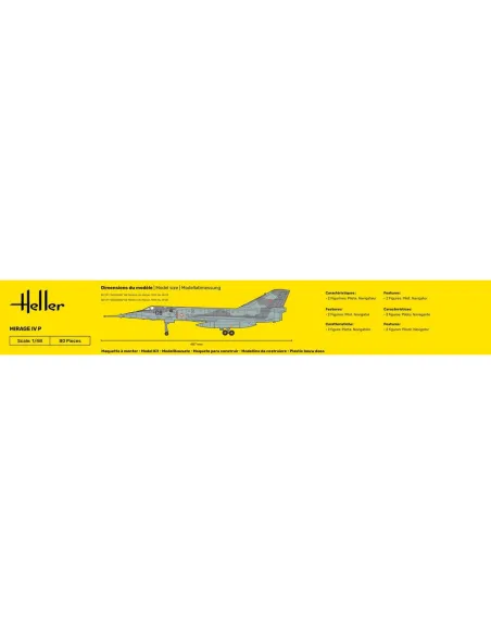 Maquette d'avion Mirage Iv P 1:48 - Heller 80493