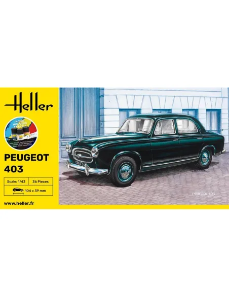 Maquette voiture Peugeot 403 1:43 - Starter Kit - Heller 56161