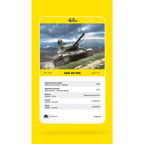 Maquette char Amx 30/105 1:72 - Heller 79899