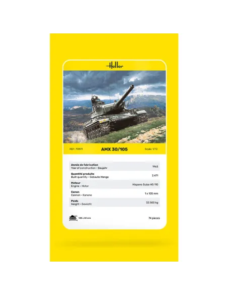 Maquette char Amx 30/105 1:72 - Heller 79899