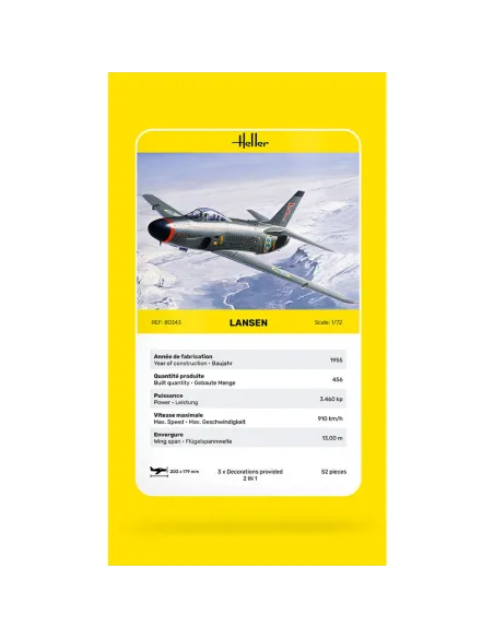 Maquette avion Lansen 1:72 - Heller 80343