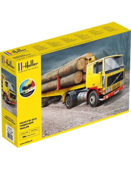 Maquette camion F12-20 & Timber Semi Trailer 1:32 - Starter Kit - Heller 57704