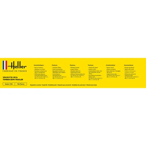 Maquette camion F12-20 & Timber Semi Trailer 1:32 - Starter Kit - Heller 57704
