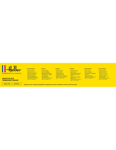Maquette camion F12-20 & Timber Semi Trailer 1:32 - Starter Kit - Heller 57704