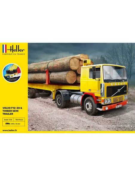 Maquette camion F12-20 & Timber Semi Trailer 1:32 - Starter Kit - Heller 57704