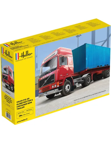 Maquette camion 20 Globetrotter & Container semi trailer 1:32 - Heller 81702