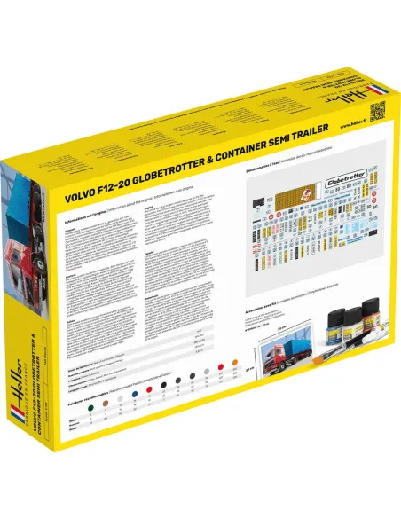 Maquette camion 20 Globetrotter & Container semi trailer 1:32 - Heller 81702