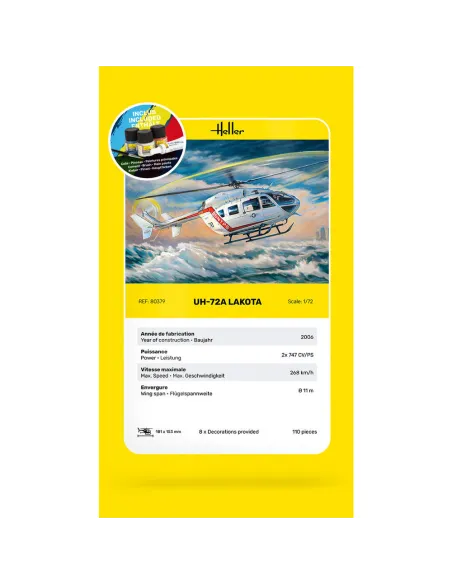 Uh-72A Lakota 1/72 - Starter Kit - Heller 56379