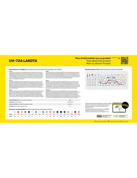 Uh-72A Lakota 1/72 - Starter Kit - Heller 56379