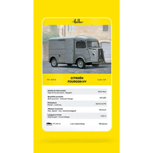 Maquette véhicule Citroen Fourgon Hy 1:24 - Heller 80768
