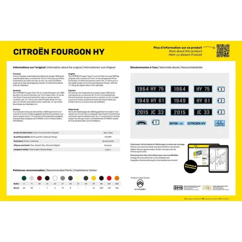 Maquette véhicule Citroen Fourgon Hy 1:24 - Heller 80768