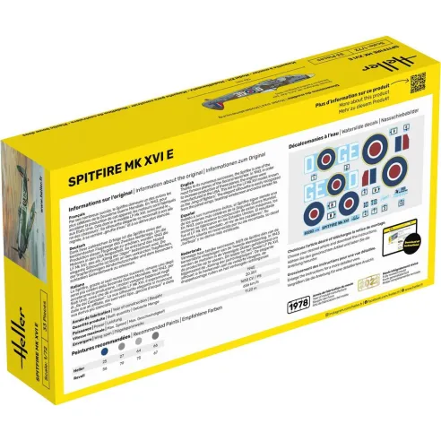 Maquette d'avion Spitfire 1/72 - Starter Kit - Heller 56282