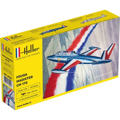 Maquette avion Fouga Magister Cm 170 1:72 - Heller 80220