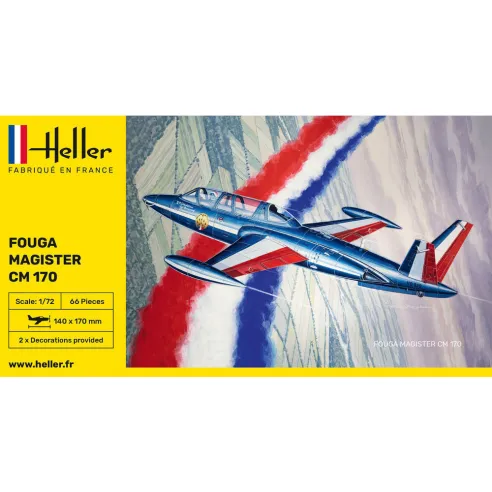 Maquette avion Fouga Magister Cm 170 1:72 - Heller 80220