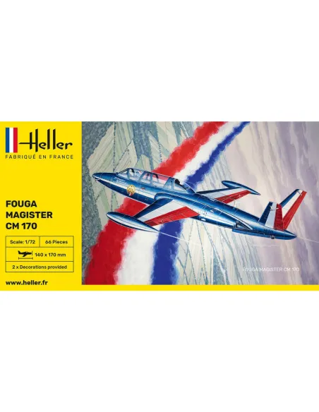 Maquette avion Fouga Magister Cm 170 1:72 - Heller 80220