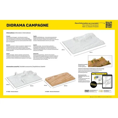 Accessoire Diorama Socle Diorama Campagne 1:35 - Heller 81254