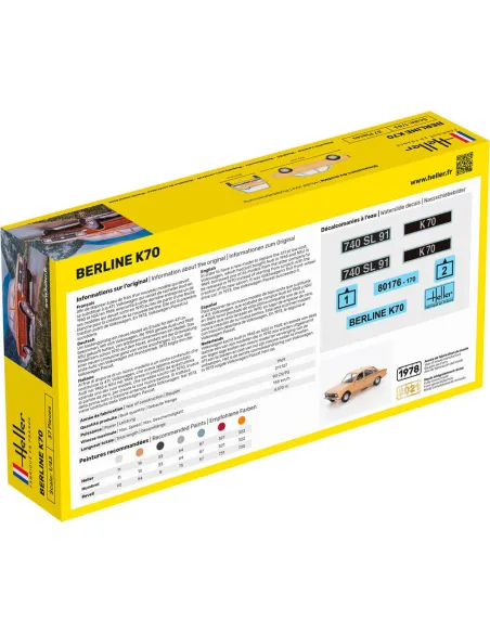 Maquette voiture K70 1:43 - Starter Kit - Heller 56176