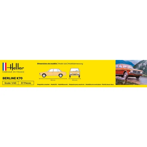 Maquette voiture K70 1:43 - Starter Kit - Heller 56176