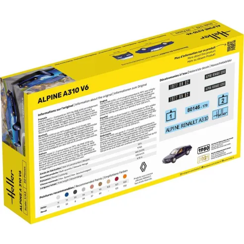 Maquette voiture Alpine A310 1:43 - Heller 80146