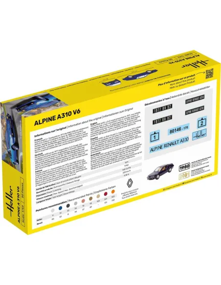 Maquette voiture Alpine A310 1:43 - Heller 80146