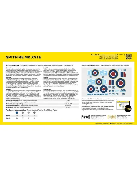 Maquette d'avion Spitfire 1/72 - Starter Kit - Heller 56282