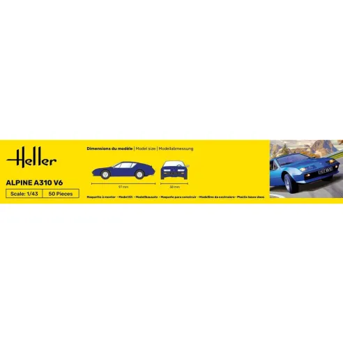 Maquette voiture Alpine A310 1:43 - Heller 80146
