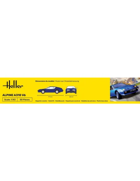 Maquette voiture Alpine A310 1:43 - Heller 80146